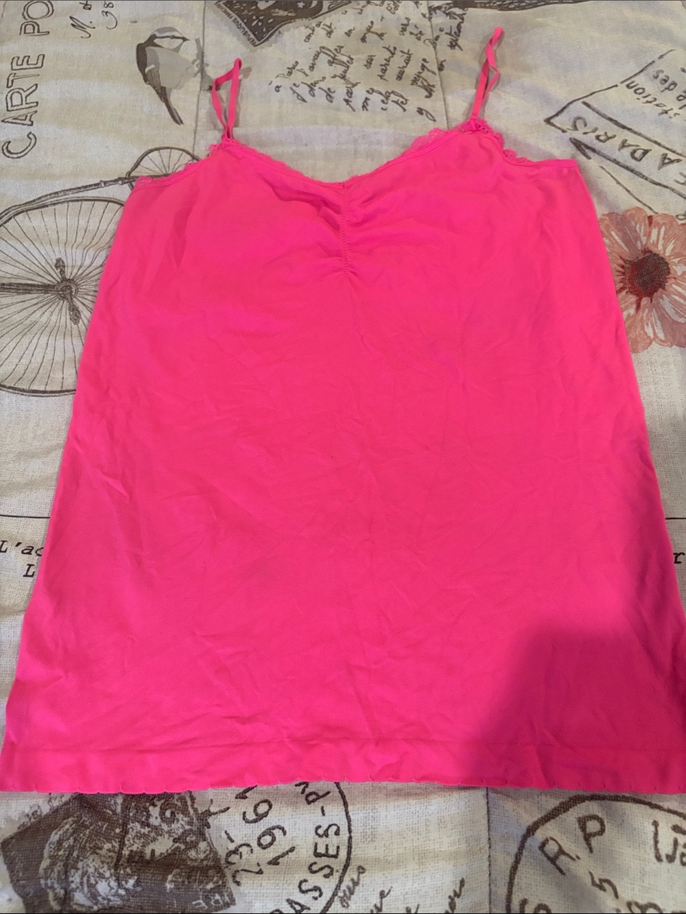 Victoria’s Secret -Small -Tank -Built in Bra -Lace Accents and Scalloped Bottom